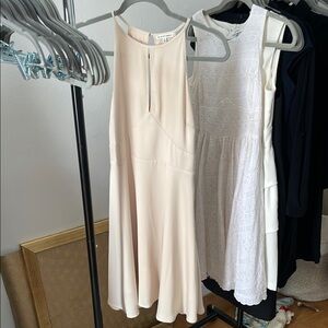 Black Swan Cream Halter Midi Sundress